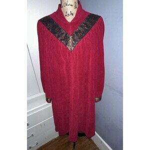 Vtg Vanity Fair Fleece Zip Robe Housecoat Embroidered Pockets Womens Large USA